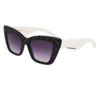 Karl Lagerfeld Femme Karl Lagerfeld KL6158S 006 Lunettes de soleil Acétate Noir Cat Eye Normale Normale