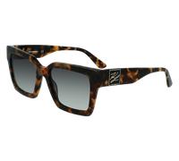 Karl Lagerfeld Femme KL6057S 215 Lunettes de soleil Acétate Marron Gris Carré Photochromatique Photochromatique