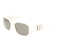 Karl Lagerfeld Femme KL6085S 105 Lunettes de soleil Injecté Blanc Gris Carré Photochromatique Photochromatique
