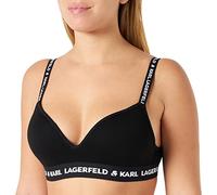 KARL LAGERFELD Femme Soutien-Gorge de Sport Rembourré Logo Karl, Noir, M