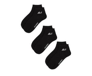 Karl Lagerfeld Femmes K/Signature Sneaker Sock (3 Pack) Black 35-38