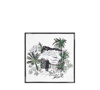 Karl Lagerfeld Foulard 'Villa de Vigie' vert / noir / blanc, Taille One Size