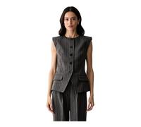 Karl Lagerfeld - Gilet Tailleur Rayé - Femme - Vestes - Gris - Taille: 42 FR