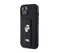 Coque pour iPhone 15 / iPhone 14 / iPhone 13 - Saffiano Gripstand (KLHCP15SGSAKCPK) - Karl&Choupette