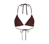 Karl Lagerfeld Hauts de bikini brun foncé / blanc cassé, Taille 90