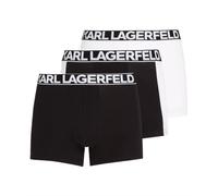 KARL LAGERFELD Homme Caleçon Full Elastic (Lot de 3), Noir/Blanc, L