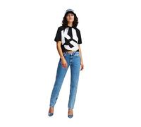KARL LAGERFELD JEANS Femme Mid Rise Slim Denim Bleu foncé délavé 3032
