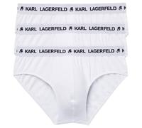KARL LAGERFELD Homme Slips à Logo (Lot de 3), Blanc, M