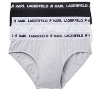 KARL LAGERFELD Homme Slips à Logo (Lot de 3), Noir/Blanc/Gris, S