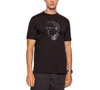 Karl Lagerfeld, Homme, Tops, Noir, Taille: S T-shirt ras du cou