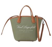 KARL LAGERFELD, Hotel Karl Small Sac en toile Vert Femme Beachwear, Vert olive, Hotel Karl Small Sac en toile Vert Femme Beachwear