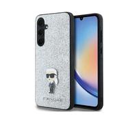 Karl Lagerfeld Housse Glitter Ikonik Metal Pin Argent - Galaxy A35 5G