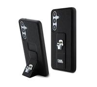 Karl Lagerfeld Housse Gripstand Saffiano Karl & Choupette Pins Noir - Galaxy S24