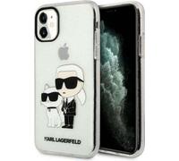 Karl Lagerfeld Housse IML paillettes Karl & Choupette NFT iPhone 11 Transparent
