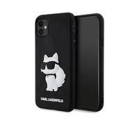 Karl Lagerfeld Housse KLHCN613DRKHNK Rubber Choupette 3D Noir - iPhone 11/XR