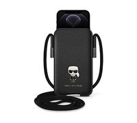 Karl Lagerfeld Housse KLHCP12LOPHKMK Saffiano Ikonik Karl's Noir - iPhone 12/12 Pro