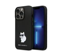 Karl Lagerfeld Housse KLHCP14XSMHCNPK Silicone Stylo métallique noir - iPhone 14 Pro Max