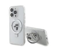 CG Mobile Karl Lagerfeld Magfit Ringstand Coque pour iPhone 15 Pro Max (Blanc)