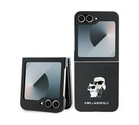 Karl Lagerfeld Housse PU Saffiano Karl & Choupette Noir - Galaxy Z Flip6