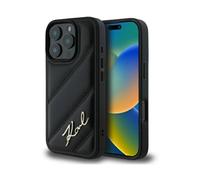 Karl Lagerfeld Housse Quilted Signature Noir - iPhone 16 Pro