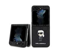 Karl Lagerfeld Housse Saffiano Monogram Ikonik Noir - Galaxy Z Flip5