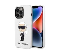 Karl Lagerfeld Housse silicone Ikonik Blanc - iPhone 14 Pro Max