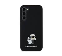 Karl Lagerfeld Housse Silicone Karl & Choupette Metal Pin Noir - Galaxy A35 5G