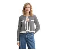 Karl Lagerfeld - Ikon Cardigan en maille rayée - Femme - Pulls - Noir - Taille: 38 FR