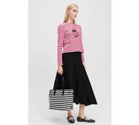 Karl Lagerfeld Ikon Nylon Tote Small Stripe Black-white Taille: OS | Sacs à main Outlet | Femme | Le Noir