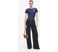 Karl Lagerfeld Ikon Patch Wide Denim Pants Dark Blue Taille: W30 | Évasés pantalons Outlet | Femme | Bleu