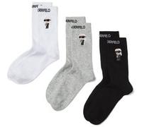 Karl Lagerfeld Ikon Socks (3p) Black/white/grey Taille: 35-38 | Culottes Outlet | Femme | Le Noir