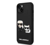 Karl Lagerfeld Ikonik 3D Karl & Choupette - Coque pour iPhone 14 Plus (Noir)