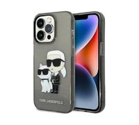 Karl Lagerfeld IML Glitter Karl & Choupette Étui, Noir - iPhone 14 Pro Max