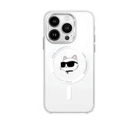 Karl Lagerfeld IML Metal Choupette Housse tête blanche pour Magsafe - iPhone 16 Pro