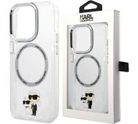 Karl Lagerfeld IML NFT Karl & Choupette MagSafe - Coque pour iPhone 14 (Transparent)