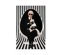 Karl Lagerfeld - Impression sur toile - Décoration murale pour salon, chambre à coucher - Style sans cadre - 30 x 45 cm