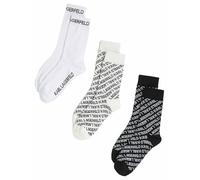 Karl Lagerfeld International B.V Monogram Sock 3 Pack Chaussettes, Multicolore, 39-42 Femmes