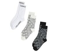 Karl Lagerfeld International B.V Monogram Sock 3 Pack Chaussettes, Multicolore, 39-42 Femmes