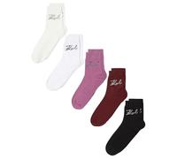 Karl Lagerfeld International B.V Signature Logo Sock 5 Pack Chaussettes, Multicolore, 39-42 Femmes