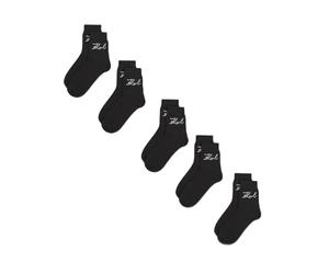 Karl Lagerfeld International B.V Signature Logo Sock 5 Pack Chaussettes, Noir, 35-38 Femmes