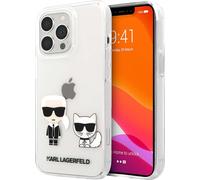 Karl Lagerfeld, iPhone 13 Pro Max Housse Iconik Karl & Choupette Protection rigide, Transparent