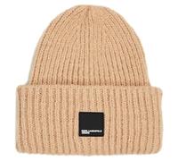 KARL LAGERFELD JEANS, Bonnet Femme avec Logo Encadré, Crème Irlandaise, Taille Unique