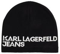 KARL LAGERFELD JEANS Bonnet Homme À Logo Simple Couche, Noir, One Size