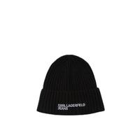 KARL LAGERFELD JEANS, Bonnet Homme Essential Logo, Noir, Taille Unique