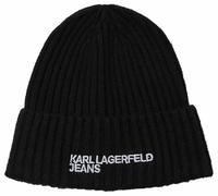 KARL LAGERFELD JEANS, Bonnet Homme Essential Logo, Noir, Taille Unique