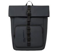 KARL LAGERFELD JEANS Coated PU Roll Top Backpack, Sac à Homme, Gris, Medium