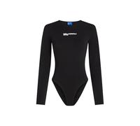 KARL LAGERFELD JEANS Femme Body À Manches Longues Col Ras du Cou, Coupe Moulante, Noir, XS