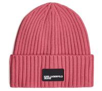 KARL LAGERFELD JEANS Femme Bonnet À Revers Rose, One Size