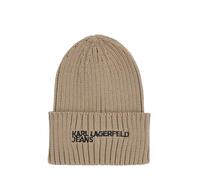 KARL LAGERFELD JEANS, Femme, Bonnet Essential Logo, Désert Taupe, Taille Unique