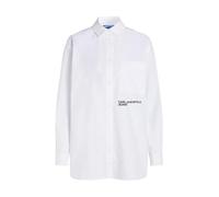 KARL LAGERFELD JEANS Femme Chemise Décontractée Coupe Décontractée, Blanc, L